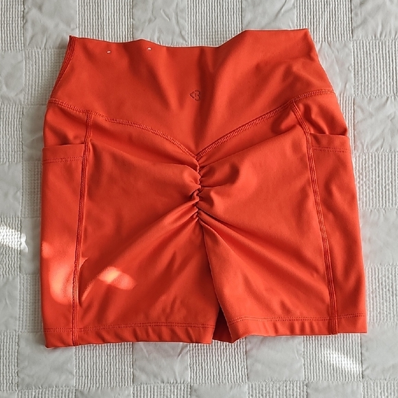 Blogilates Women's Vibrant Orange Athletic Shorts - Picture 3 of 3